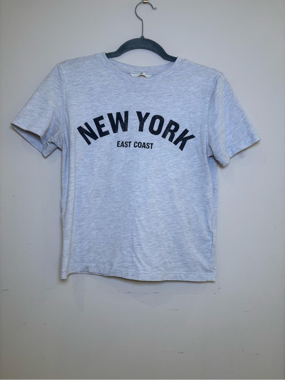 H&M Light Gray 'New York East Coast' Graphic Tee